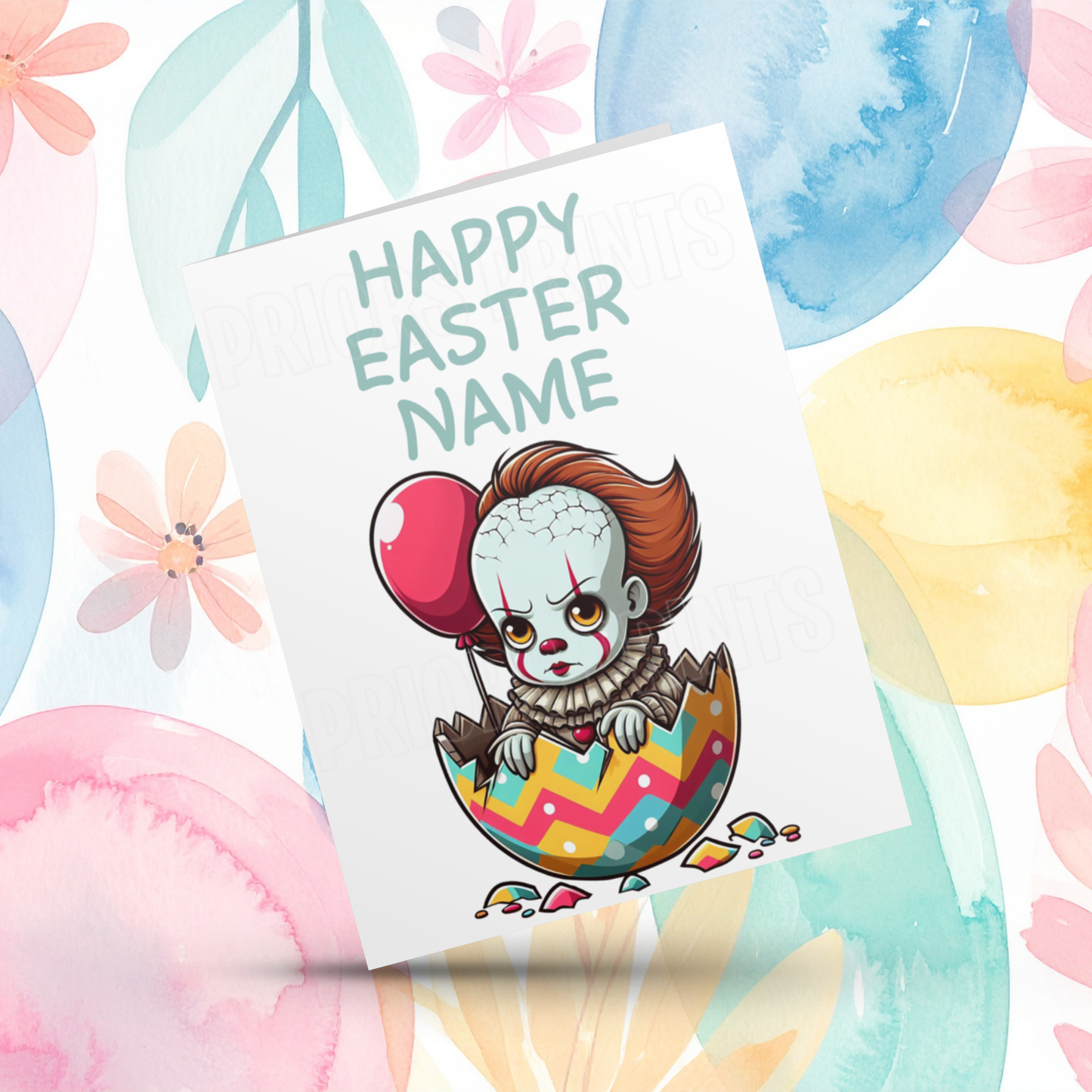 Horror Characters Personalised Easter Card I Mike Myers I Pennywise I Chucky I Freddy Krueger