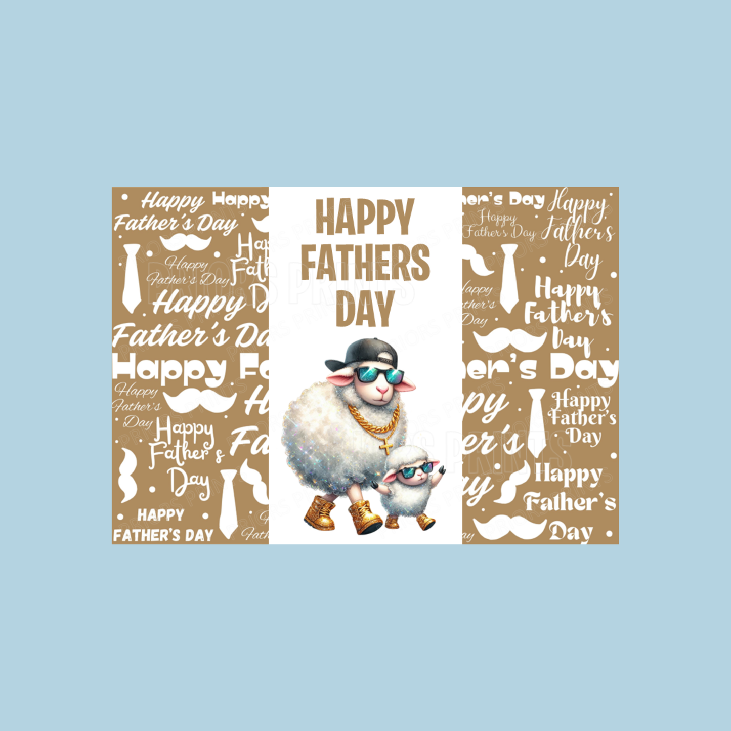 Father & Child Cool Animals Happy Fathers Day Chocolate Bar Wrapper