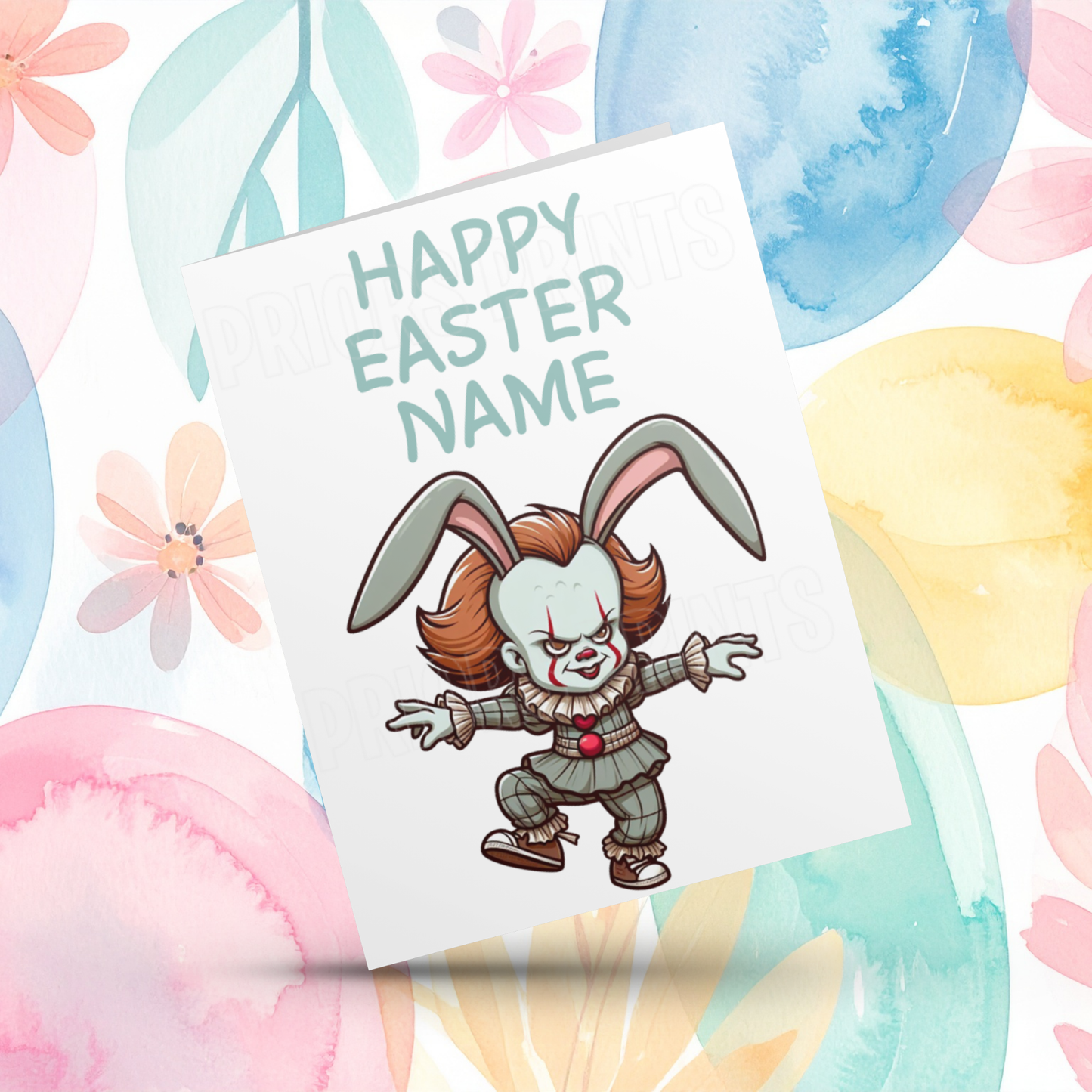 Horror Characters Personalised Easter Card I Mike Myers I Pennywise I Chucky I Freddy Krueger