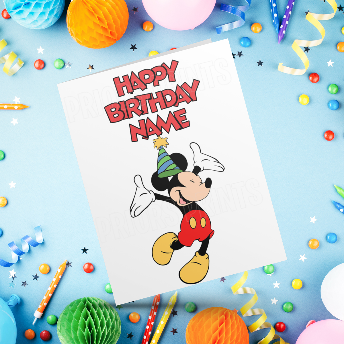 Mickey Mouse & Friends Personalised Birthday Card