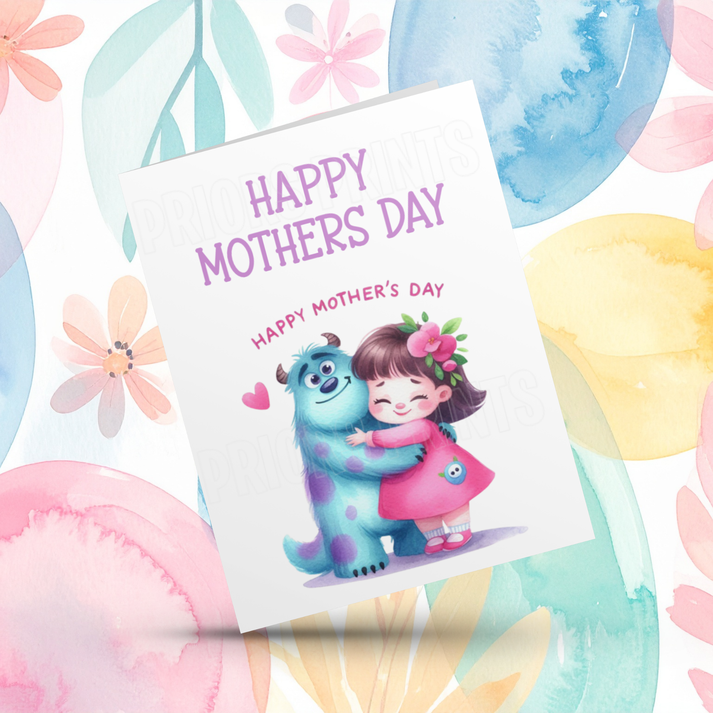 Mixed Character Happy Mothers Day Card