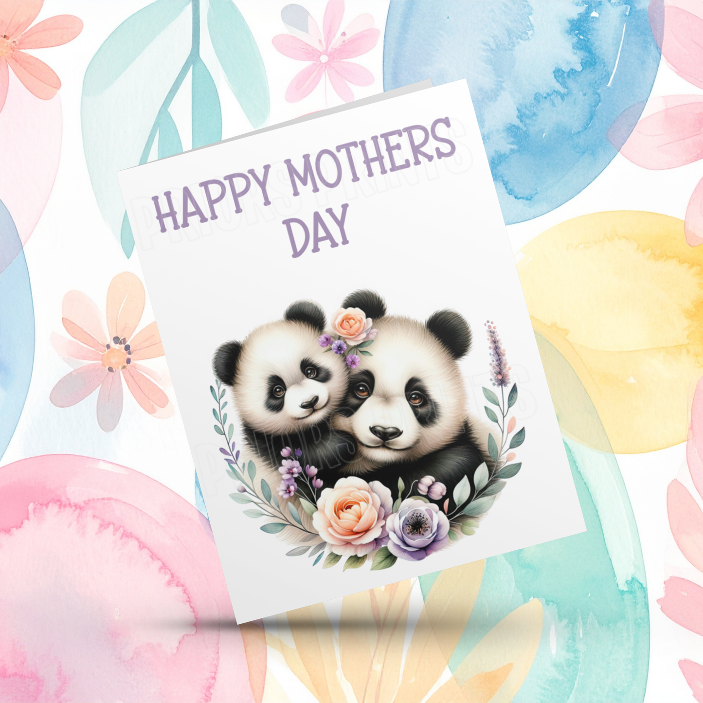 Cute Animals with Babies Happy Mothers Day Card