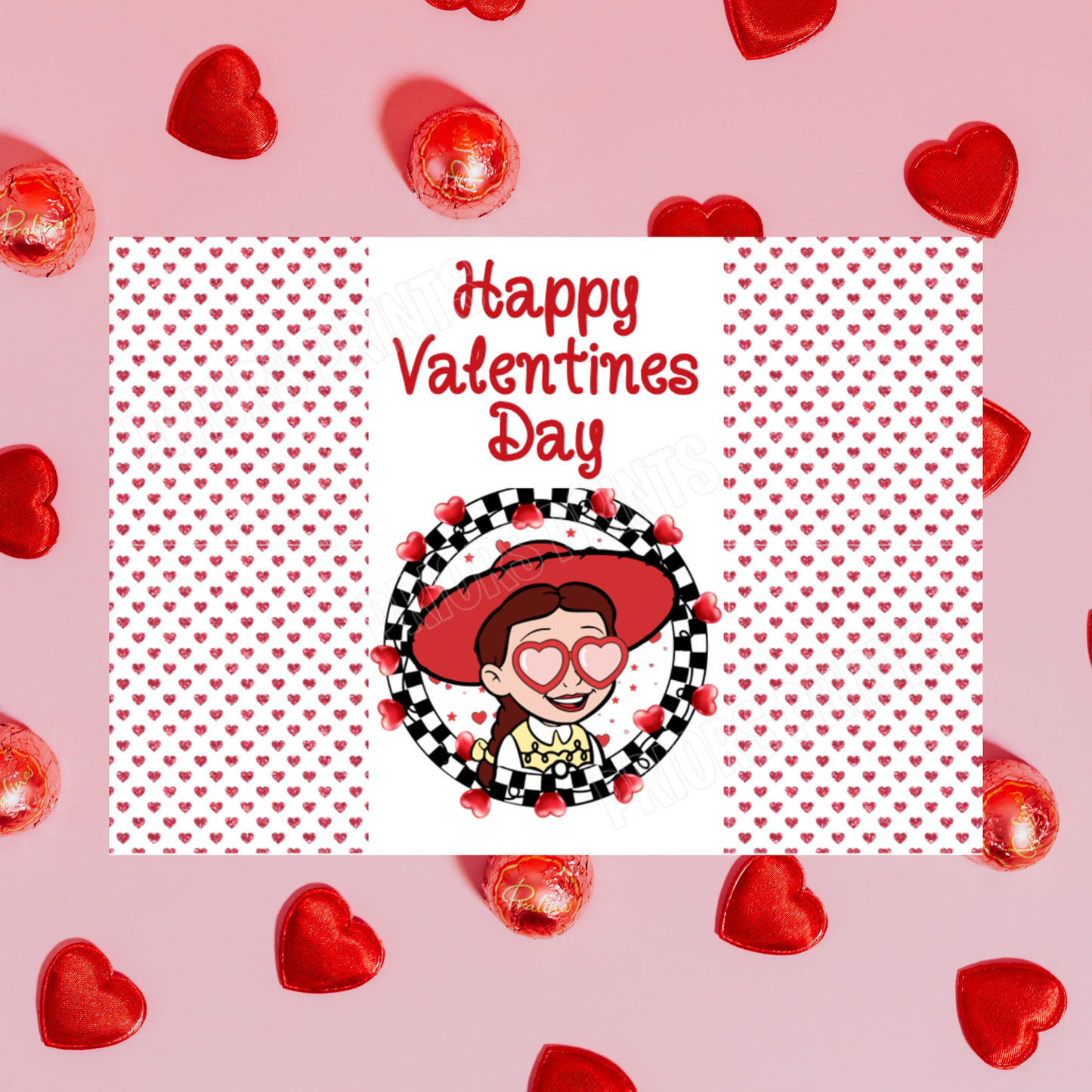 Disney Character Personalised Valentines Day Chocolate Bar Wrappers 1 I Cars I Yoda I Star Wars I Spiderman I Toy Story I Woody I Jessie I Lightening Macqueen