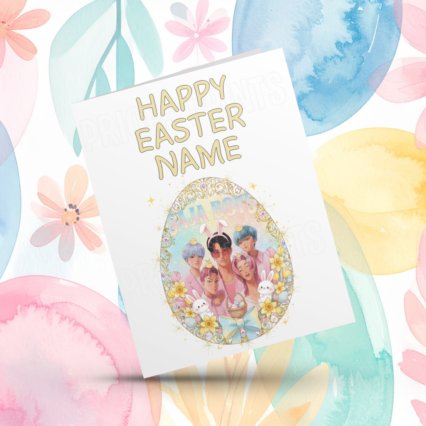 K Pop Personalised Easter Card