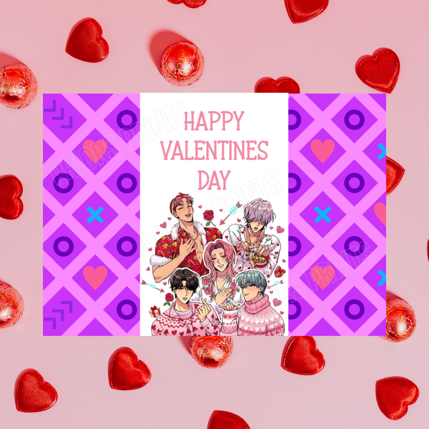 K-Pop demon Hunters Valentines Chocolate Bar Wrappers I Saja Boys I Jinu I Abs I Abby I Mystery I Romance I Baby i Huntrix