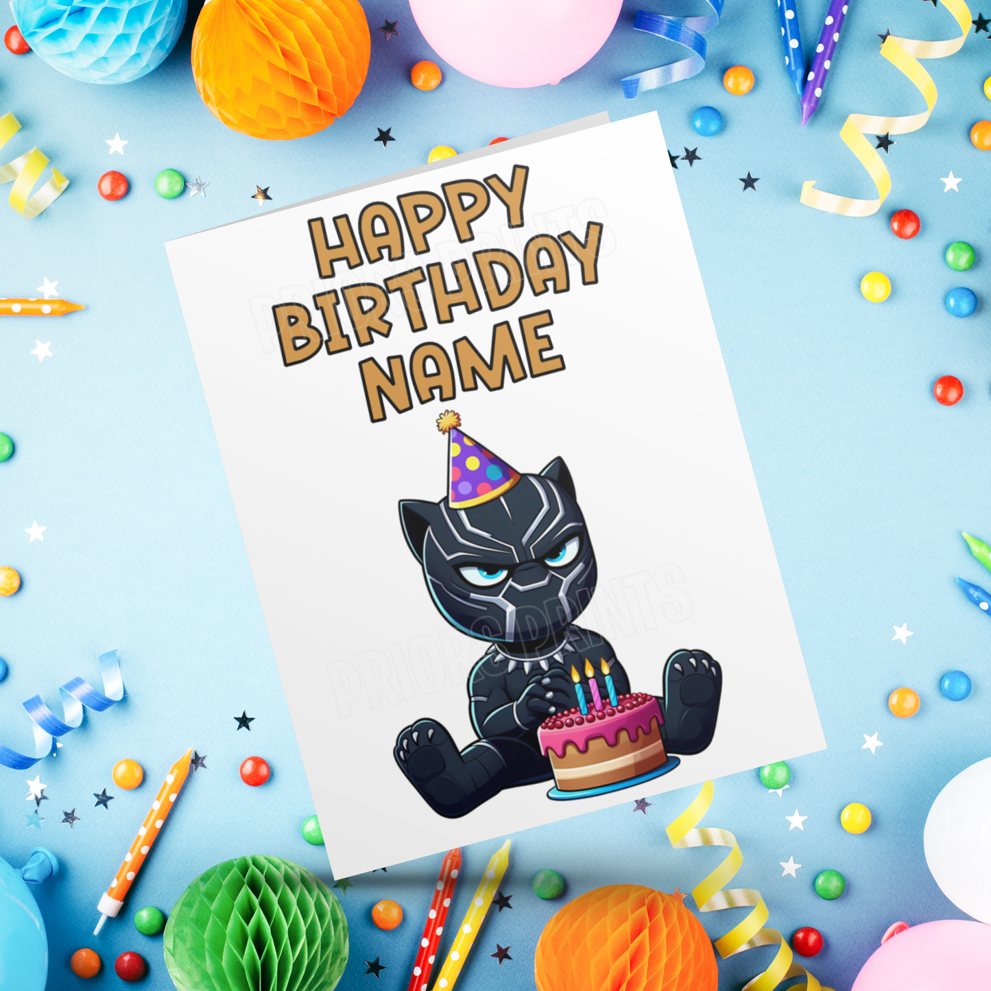 Cute Superhero Personalised Birthday Card I Marvel