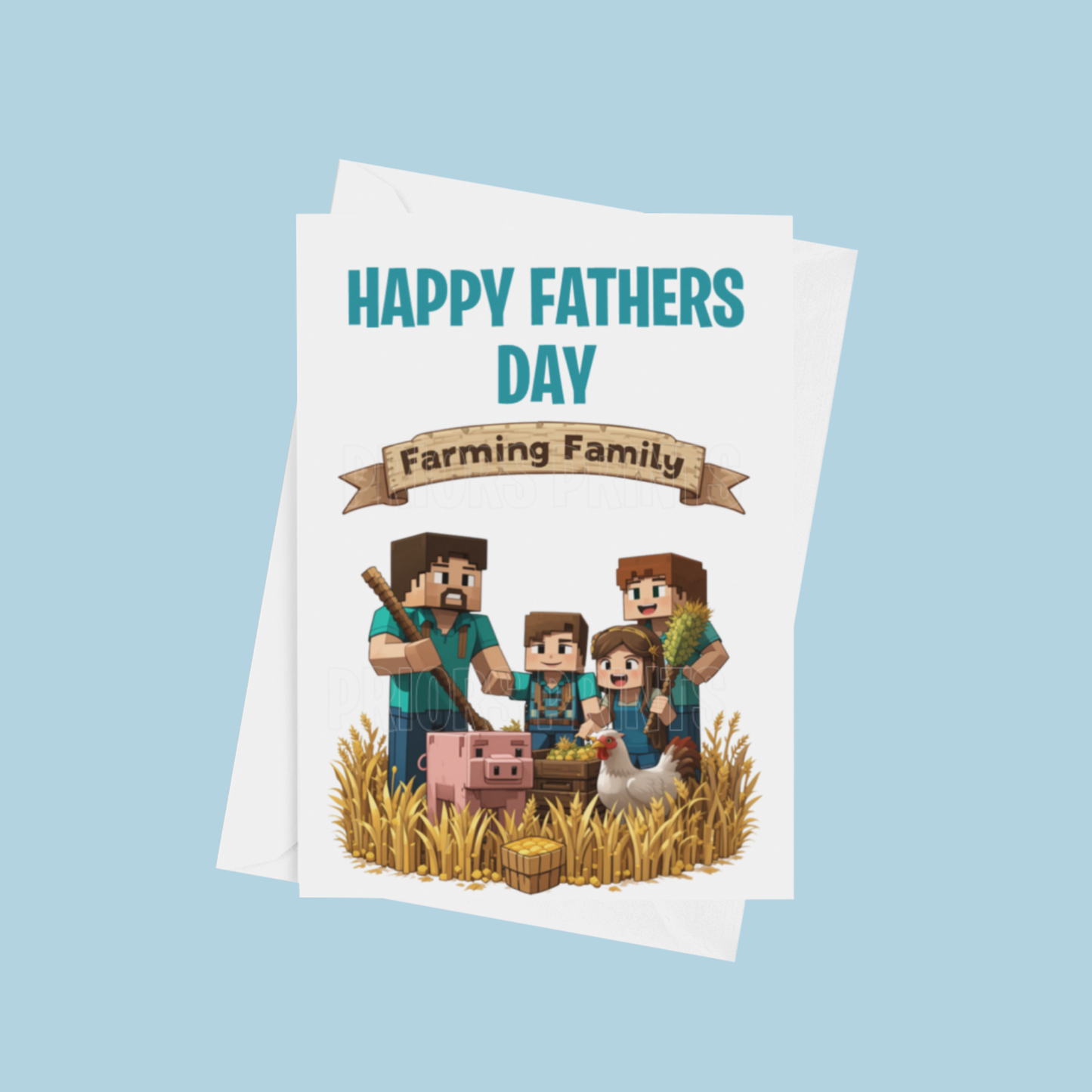Minecraft Fathers Day Card