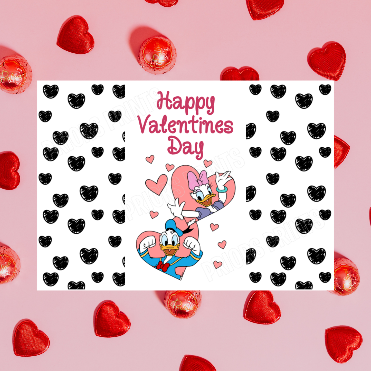 Mickey Mouse & Friends Valentines Day Chocolate Bar Wrappers I Minnie Mouse I Donald Duck I Daisy Duck I Pluto I Goofy I Disney