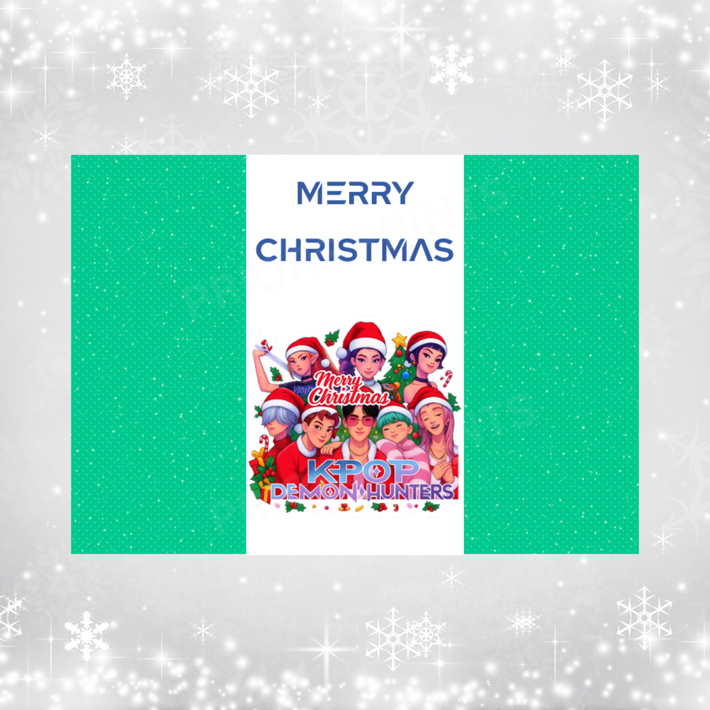 K Pop Demon Hunter Christmas Chocolate Bar Wrapper