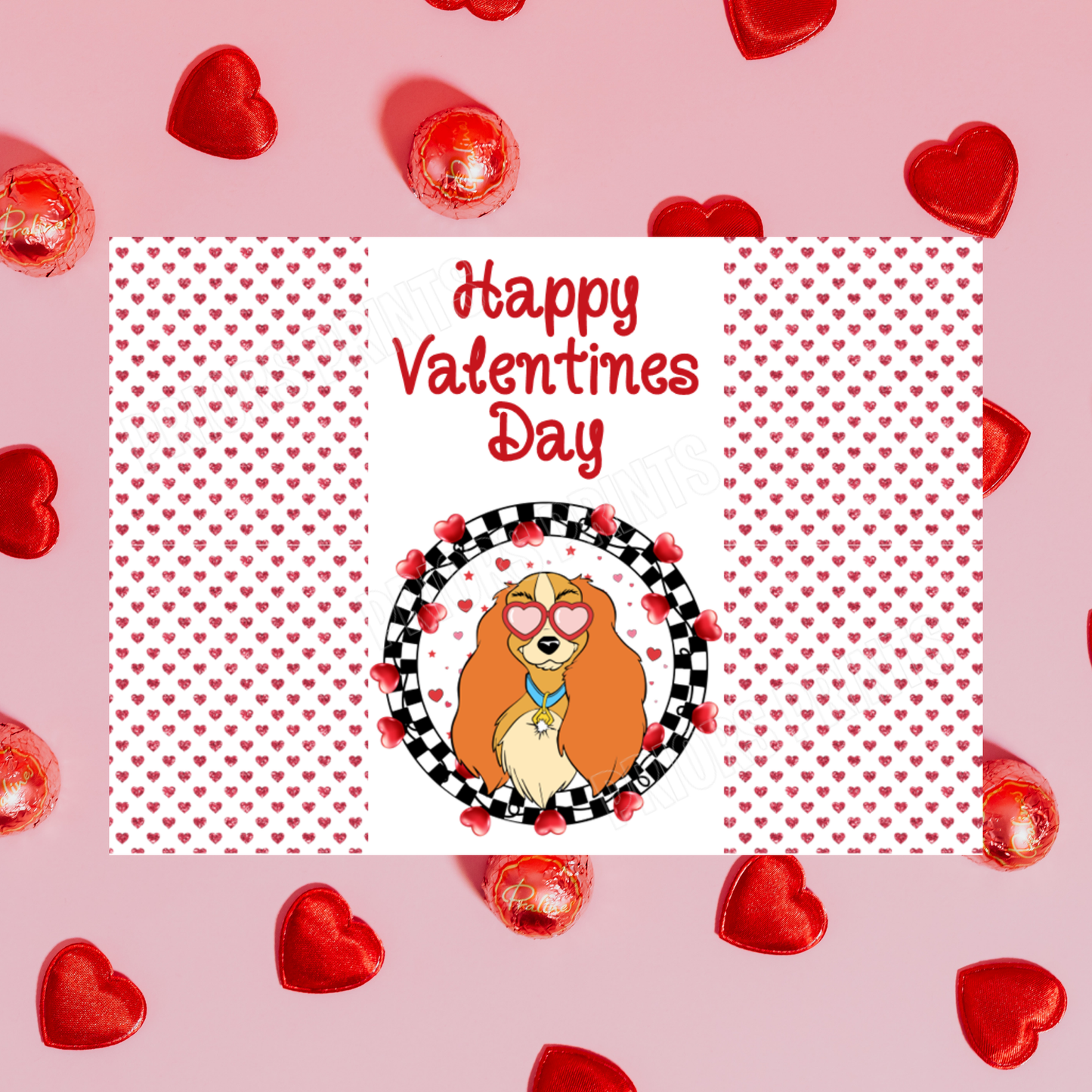Disney Character Personalised Valentines Day Chocolate Bar Wrappers 2 I Minnie I Mickey I Winnie The Pooh I Lion King I Lady & The Tramp I Dumbo I Pluto