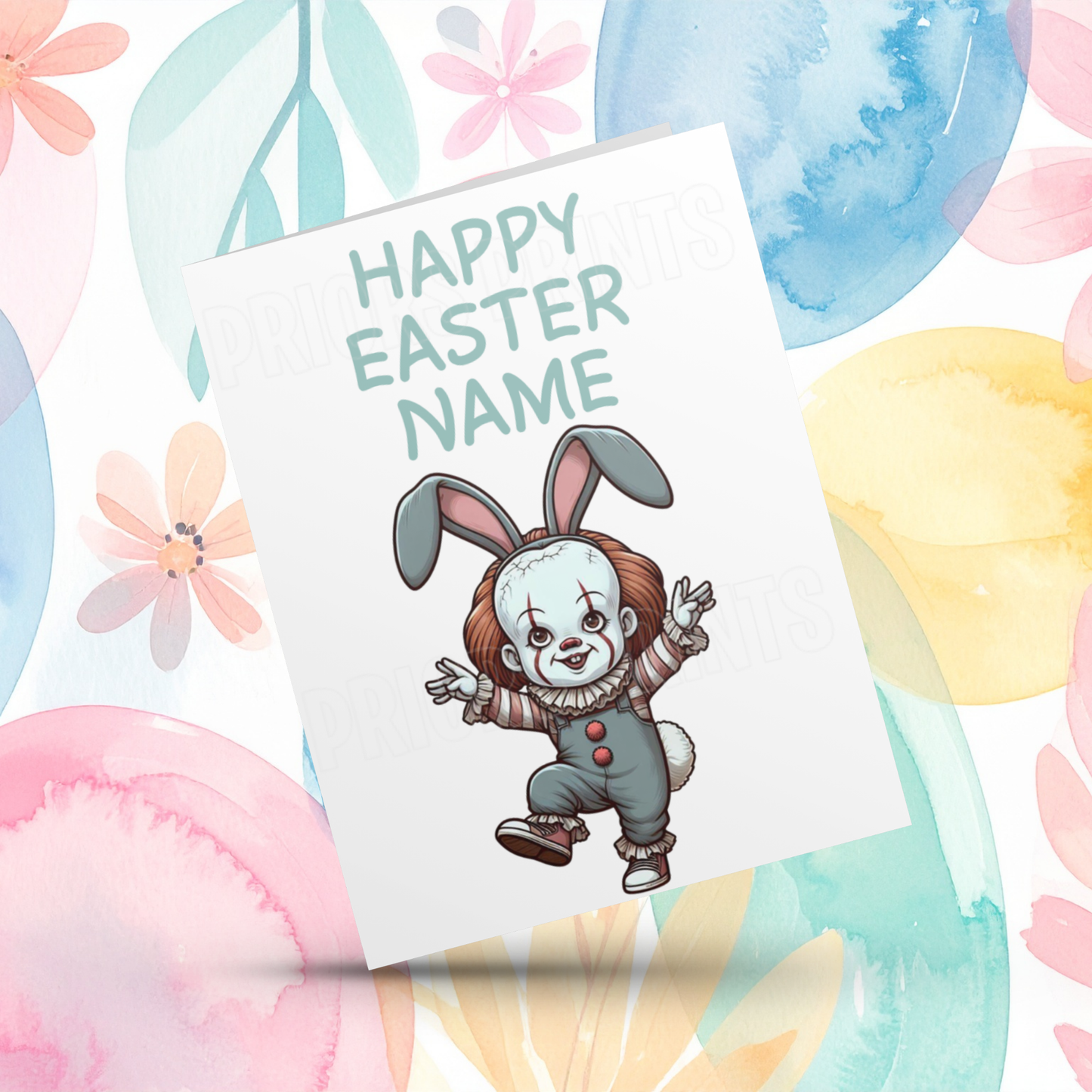 Horror Characters Personalised Easter Card I Mike Myers I Pennywise I Chucky I Freddy Krueger