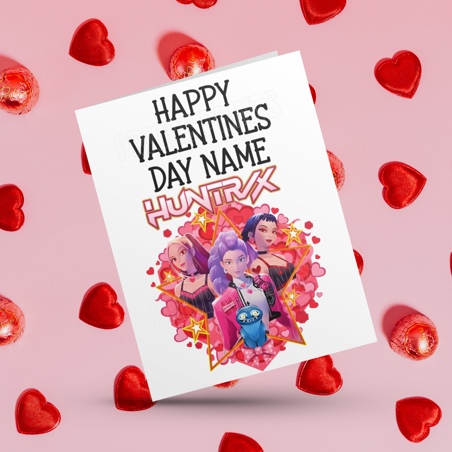 Personalised K Pop Girls Valentines Day Card