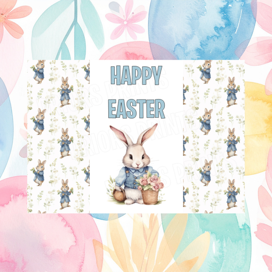 Rabbit Easter Chocolate Bar Wrapper