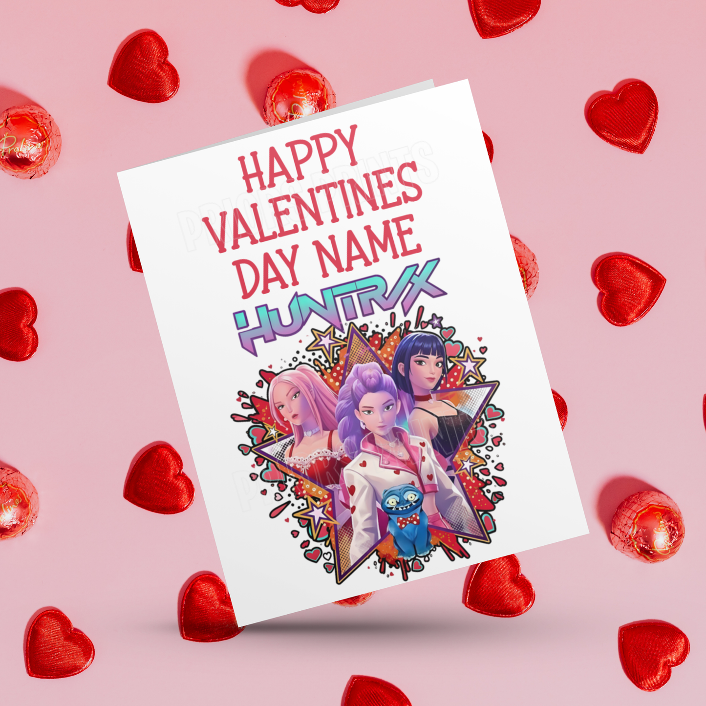 Personalised K Pop Girls Valentines Day Card
