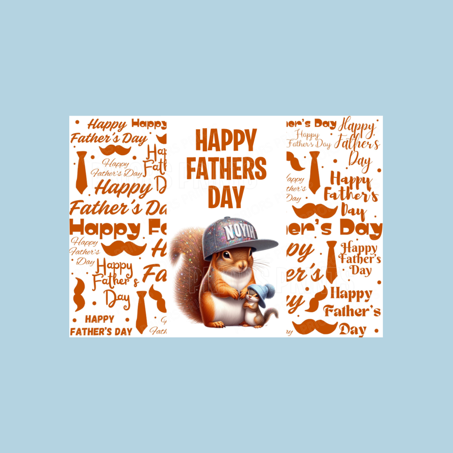 Father & Child Cool Animals Happy Fathers Day Chocolate Bar Wrapper