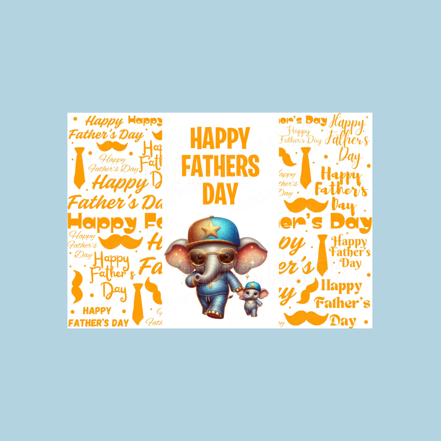 Father & Child Cool Animals Happy Fathers Day Chocolate Bar Wrapper