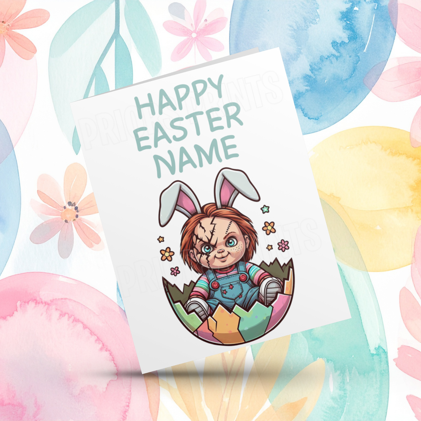 Horror Characters Personalised Easter Card I Mike Myers I Pennywise I Chucky I Freddy Krueger