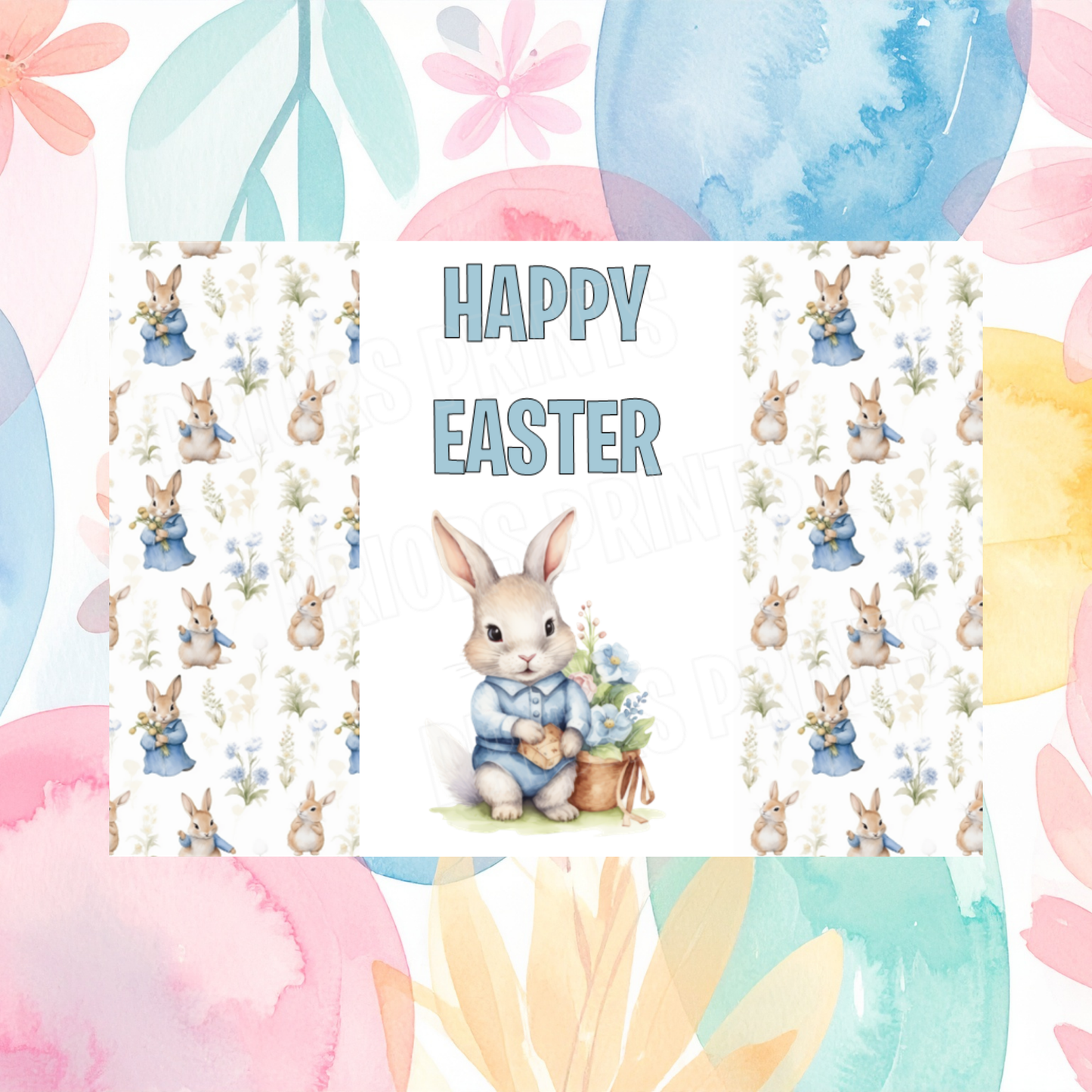 Rabbit Easter Chocolate Bar Wrapper