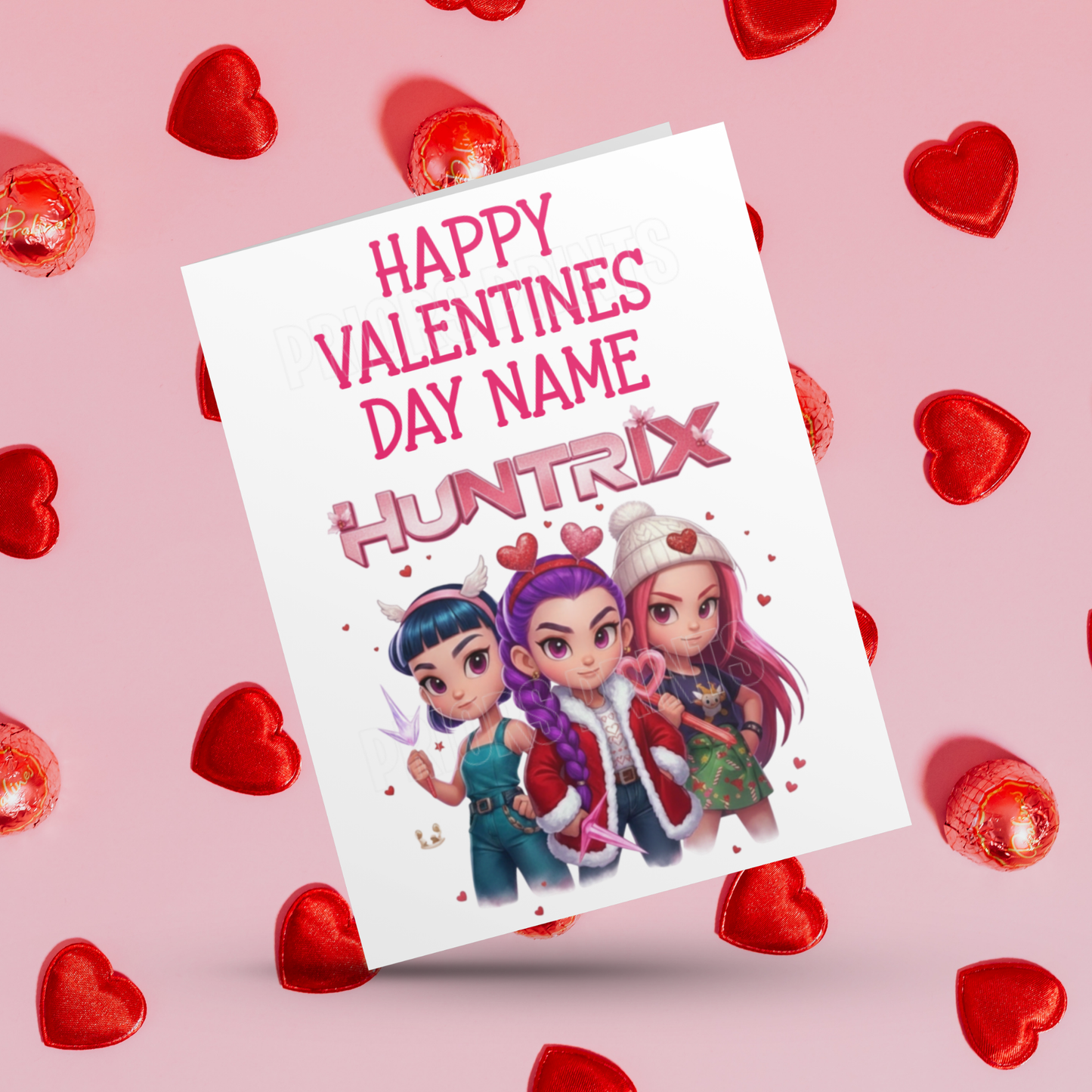 Personalised K Pop Girls Valentines Day Card