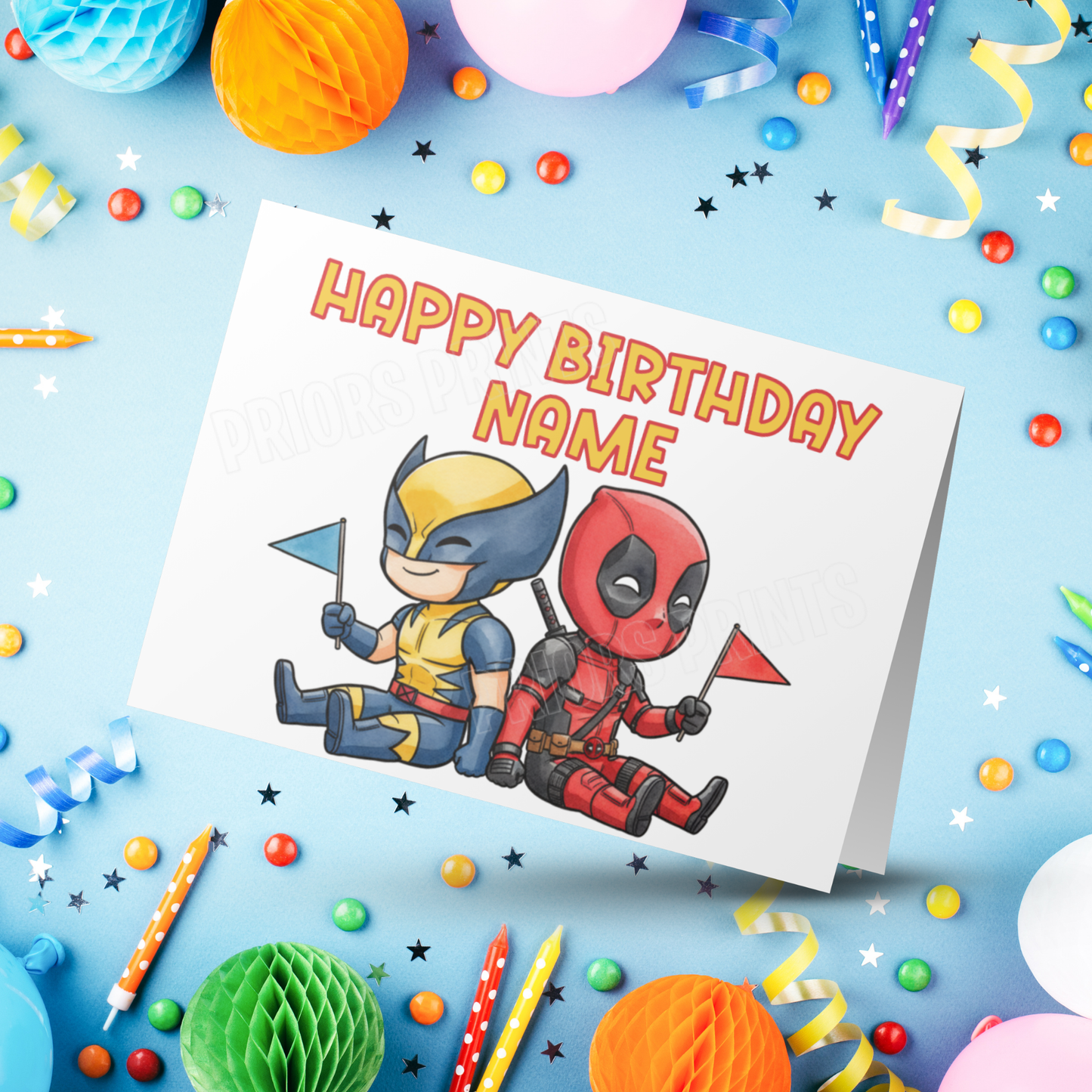 Mixed Superhero Personalised Birthday Card I Marvel (Copy)