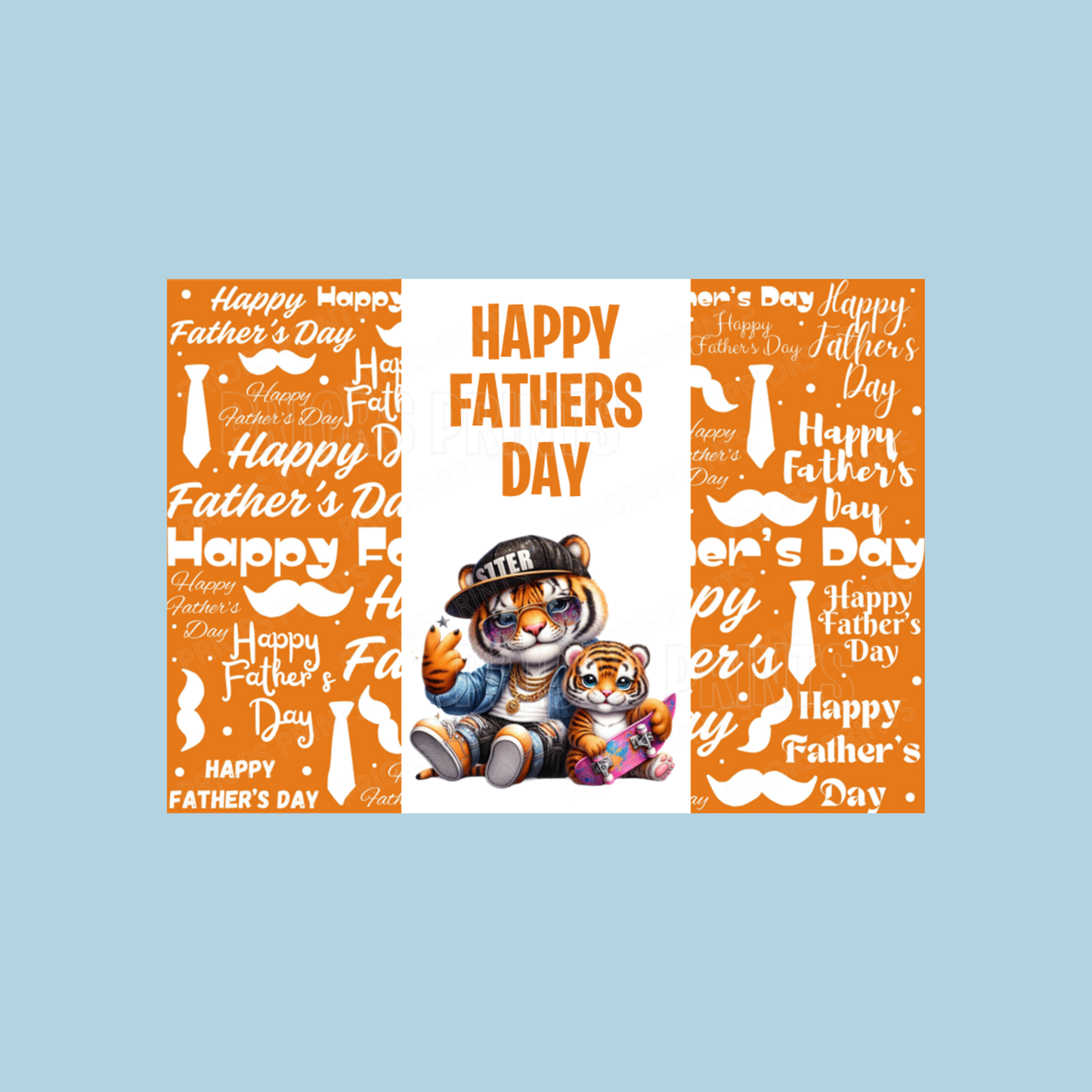 Father & Child Cool Animals Happy Fathers Day Chocolate Bar Wrapper