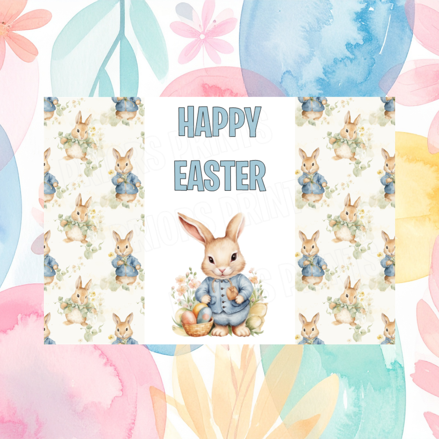 Rabbit Easter Chocolate Bar Wrapper