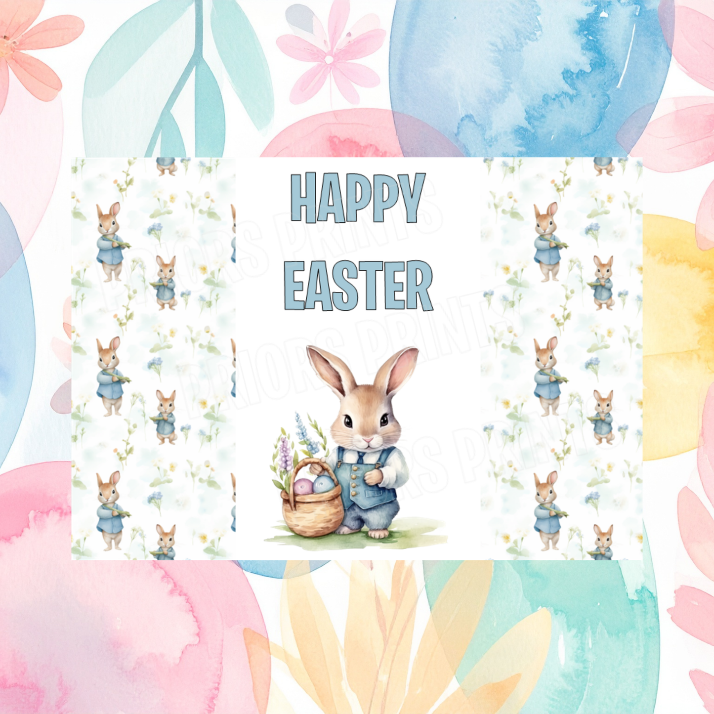 Rabbit Easter Chocolate Bar Wrapper