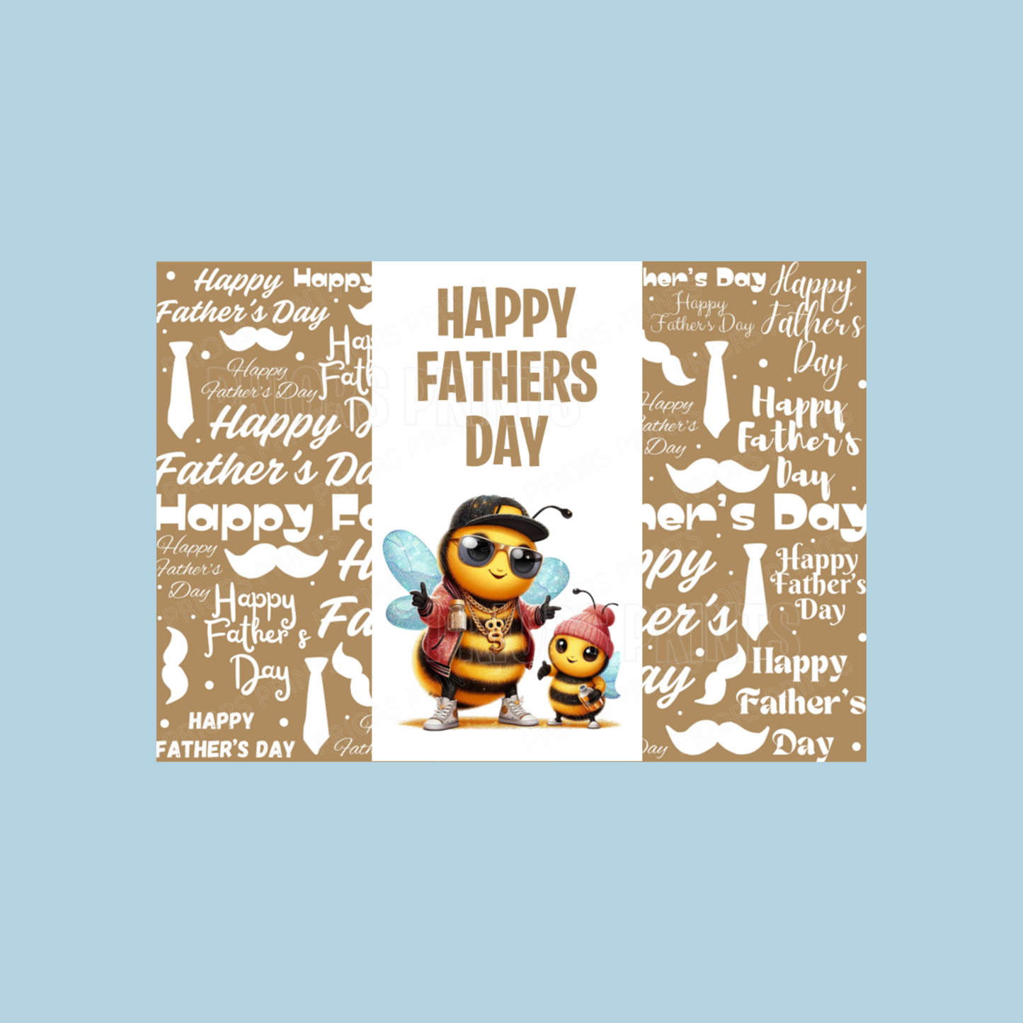 Father & Child Cool Animals Happy Fathers Day Chocolate Bar Wrapper