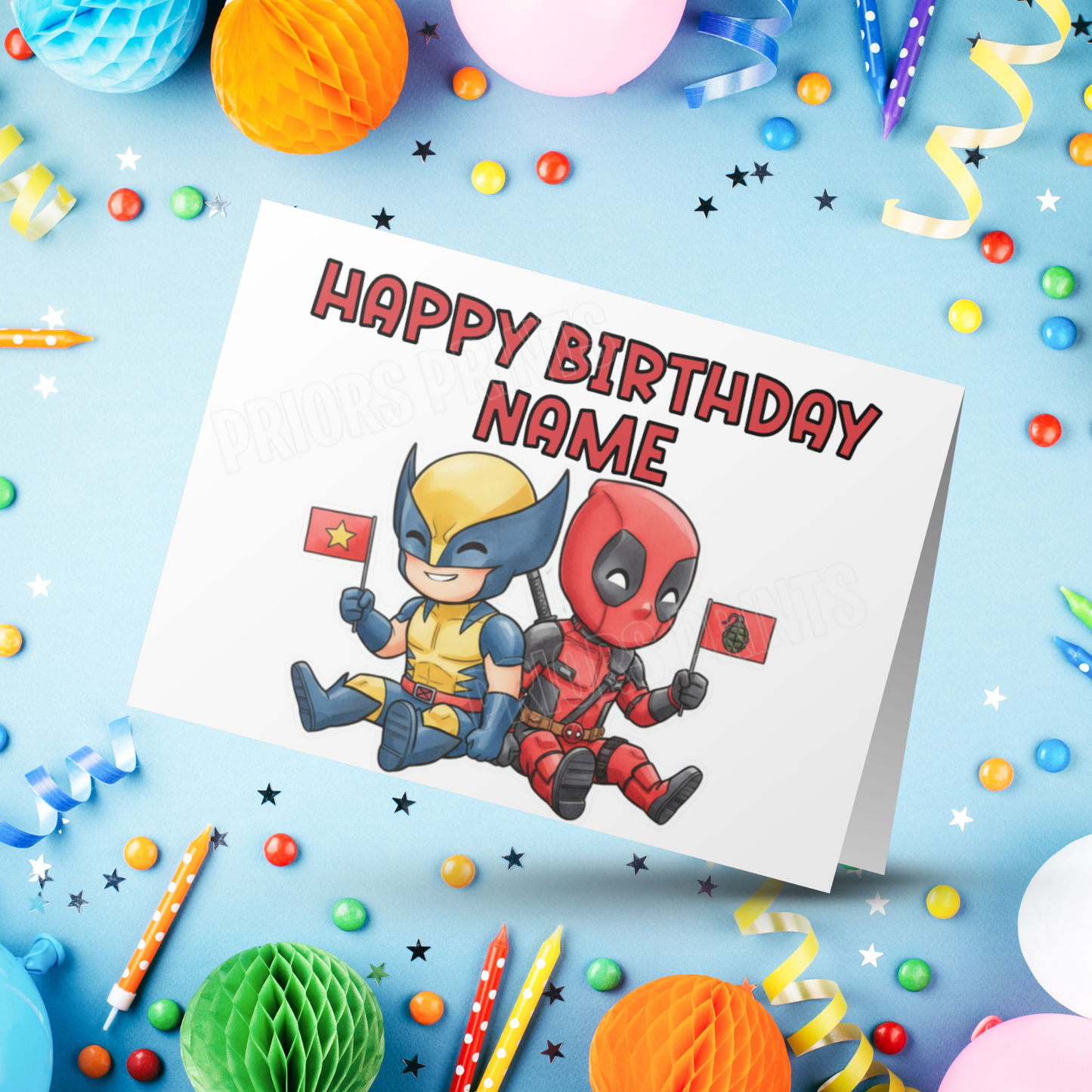 Mixed Superhero Personalised Birthday Card I Marvel (Copy)