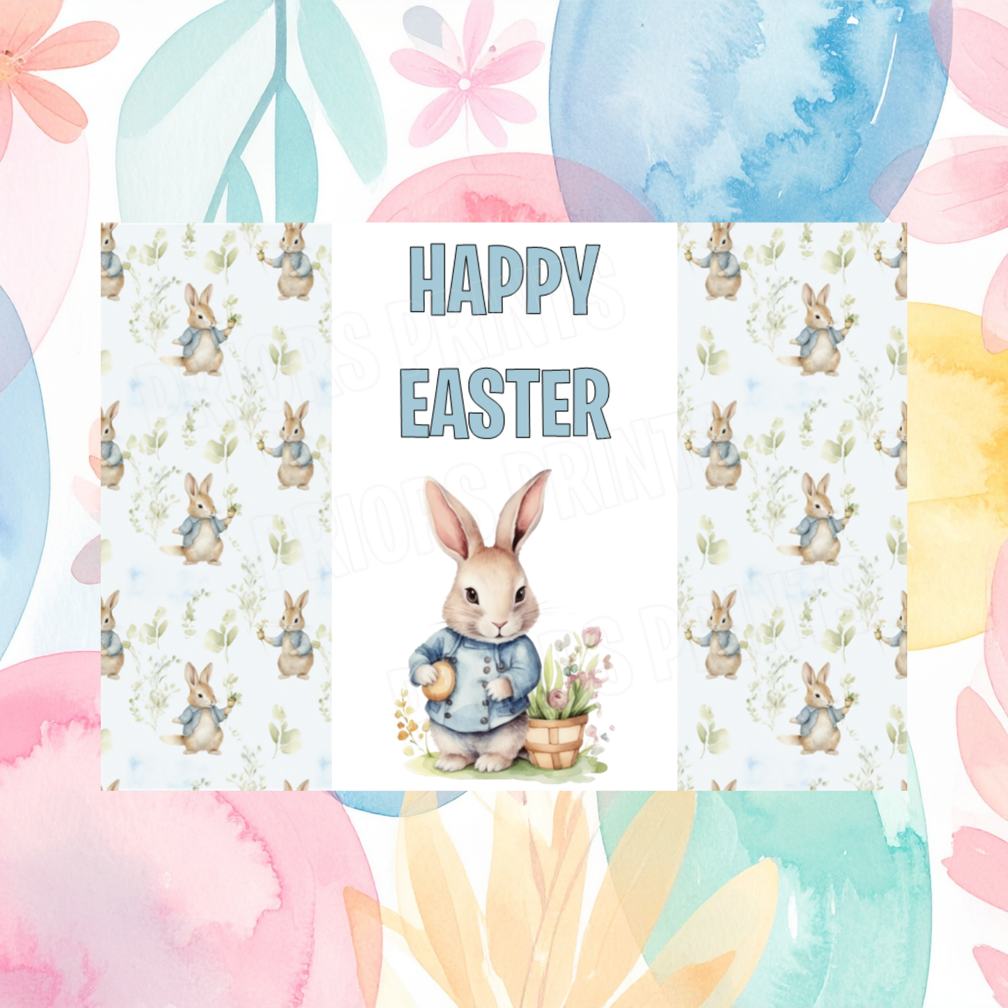 Rabbit Easter Chocolate Bar Wrapper