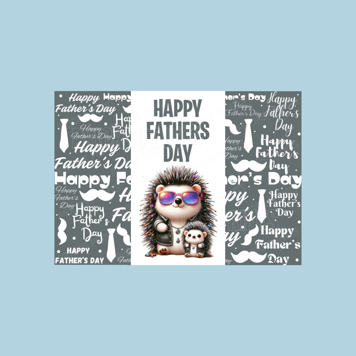 Father & Child Cool Animals Happy Fathers Day Chocolate Bar Wrapper