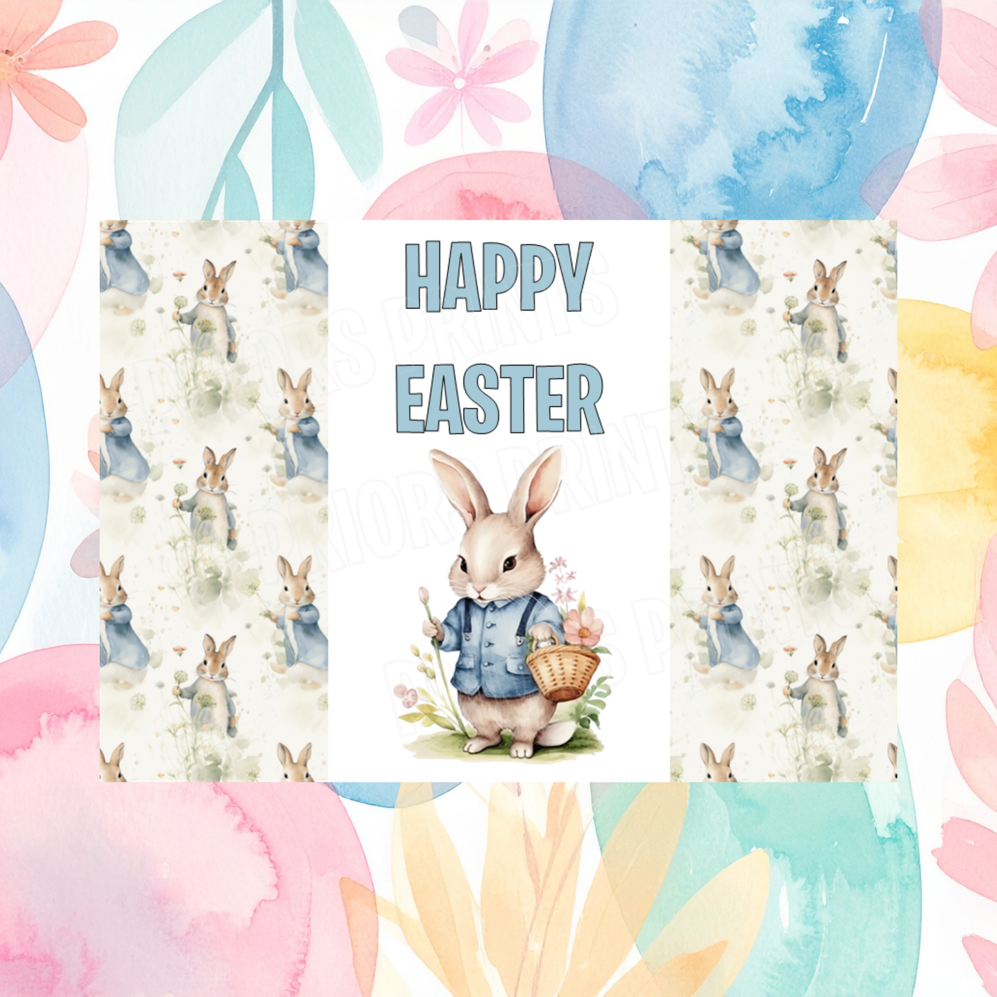 Rabbit Easter Chocolate Bar Wrapper