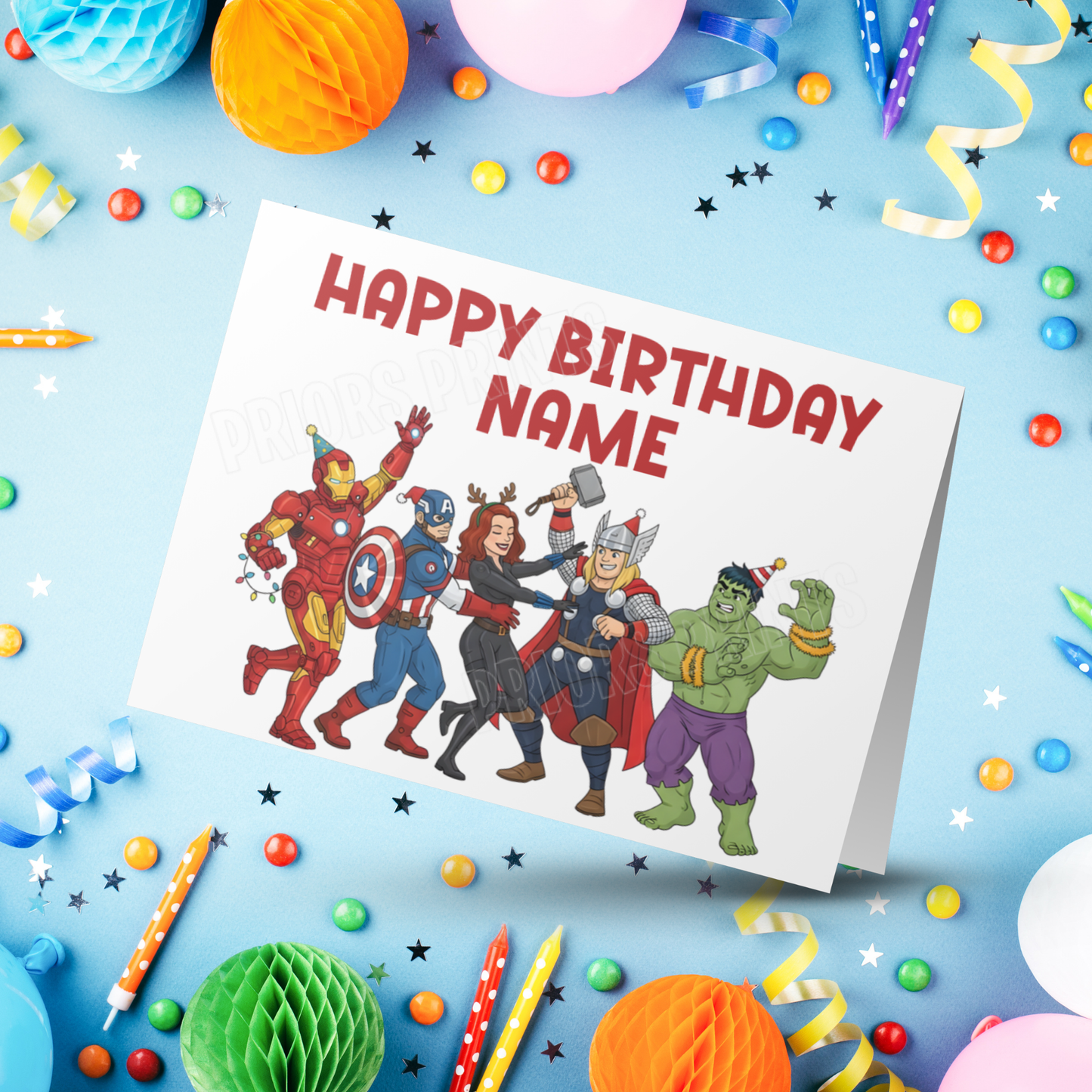 Mixed Superhero Personalised Birthday Card I Marvel (Copy)