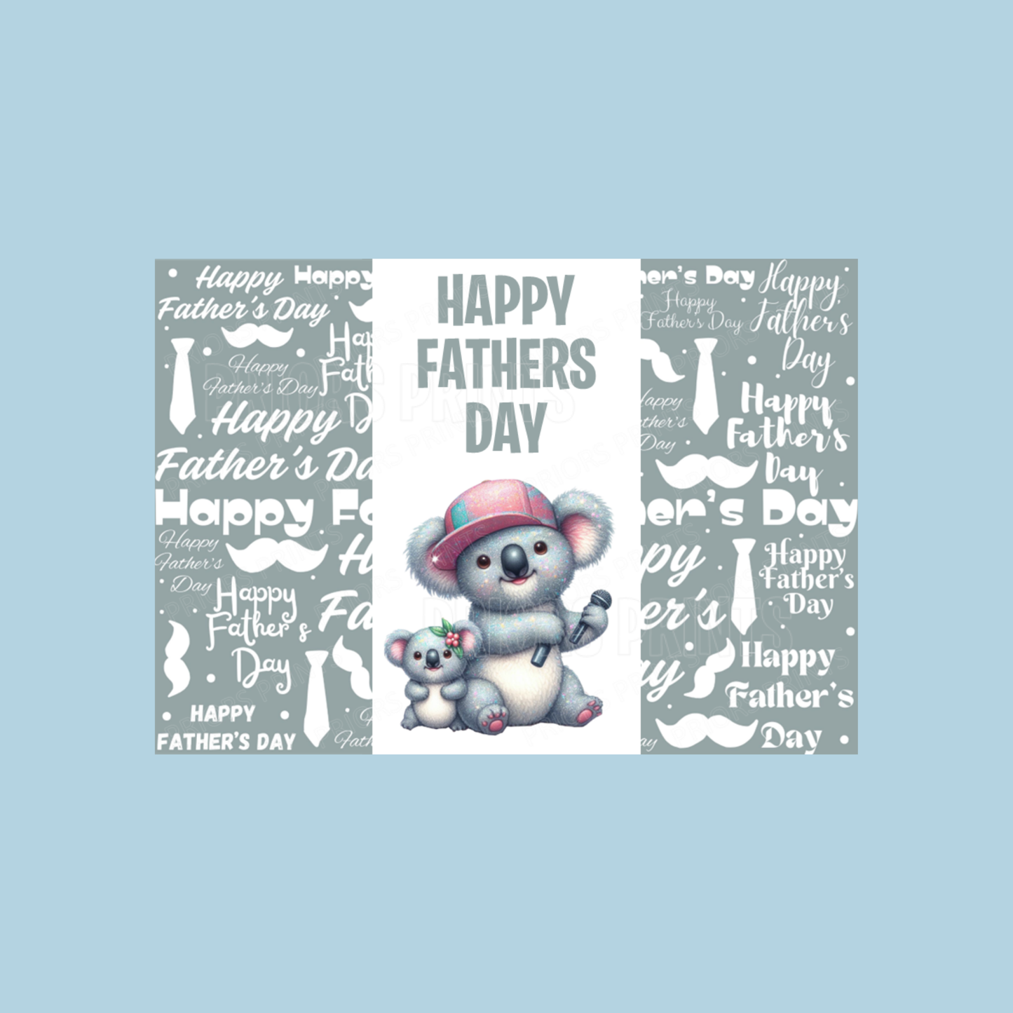 Father & Child Cool Animals Happy Fathers Day Chocolate Bar Wrapper