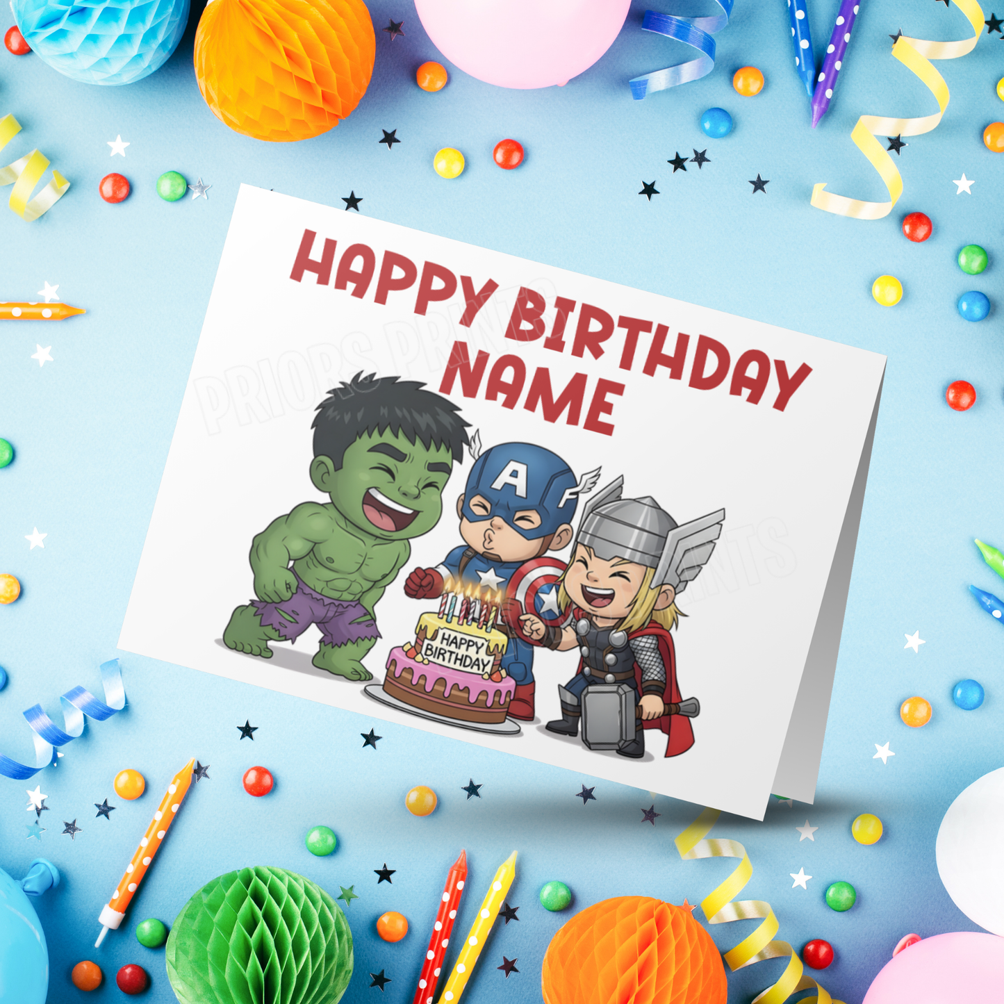 Mixed Superhero Personalised Birthday Card I Marvel (Copy)