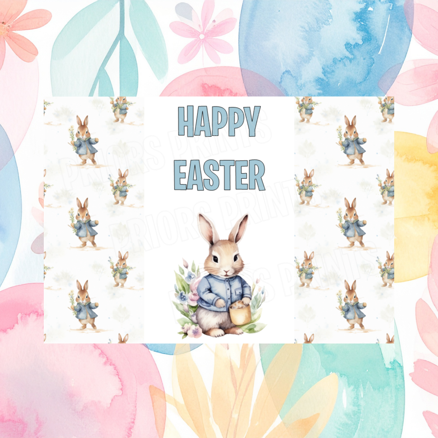 Rabbit Easter Chocolate Bar Wrapper