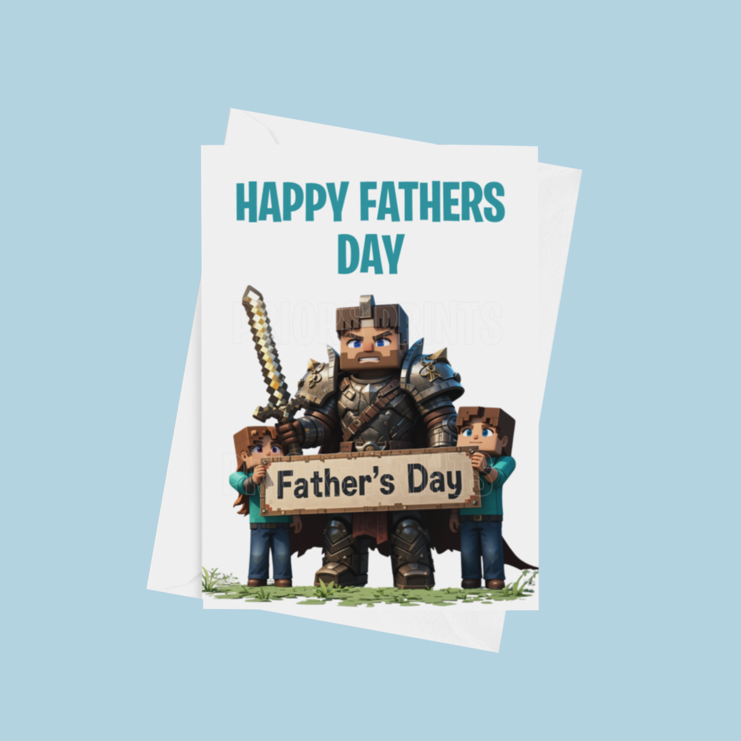 Minecraft Fathers Day Card