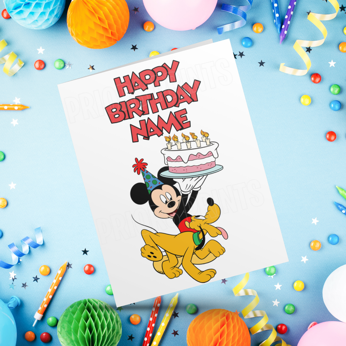 Mickey Mouse & Friends Personalised Birthday Card