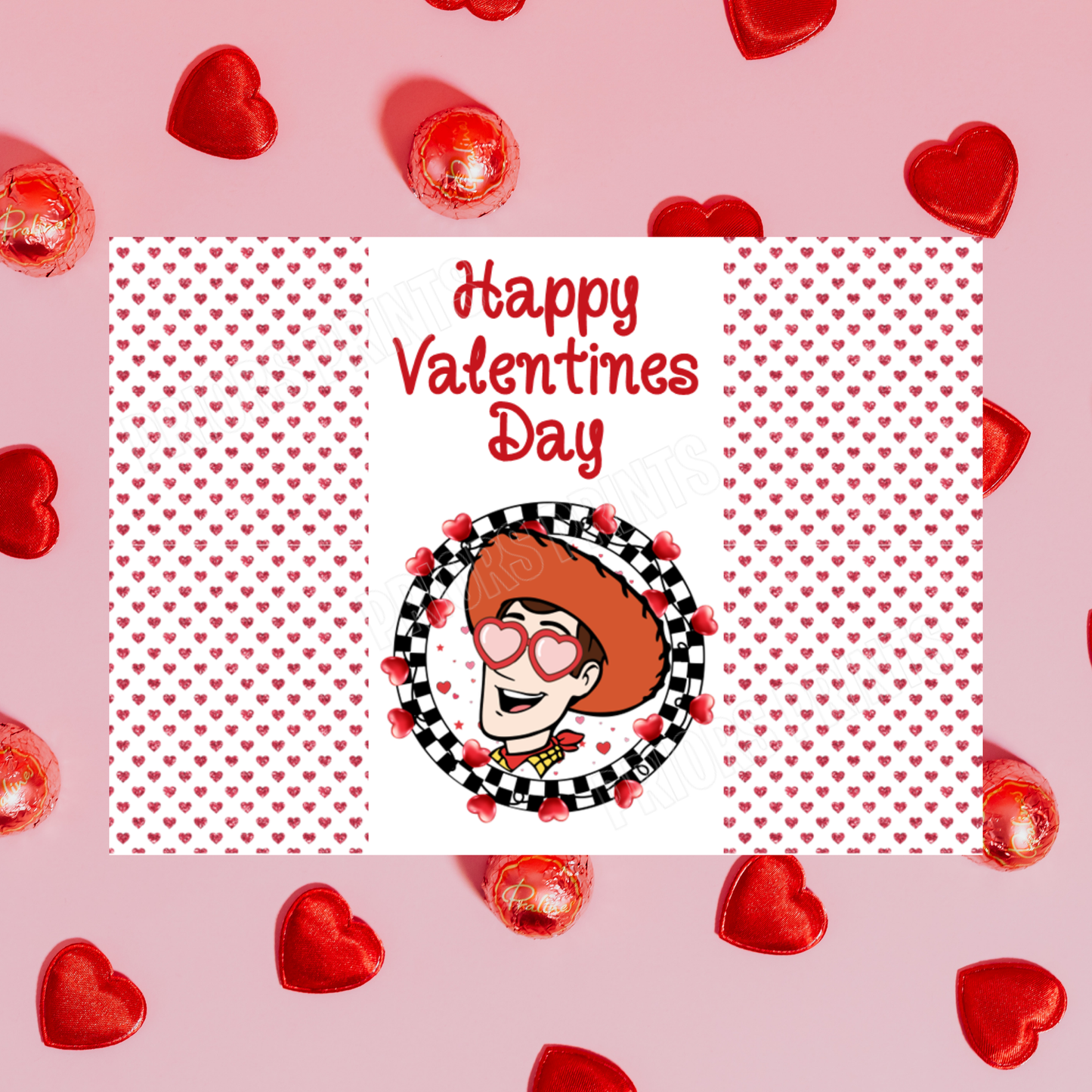 Disney Character Personalised Valentines Day Chocolate Bar Wrappers 1 I Cars I Yoda I Star Wars I Spiderman I Toy Story I Woody I Jessie I Lightening Macqueen