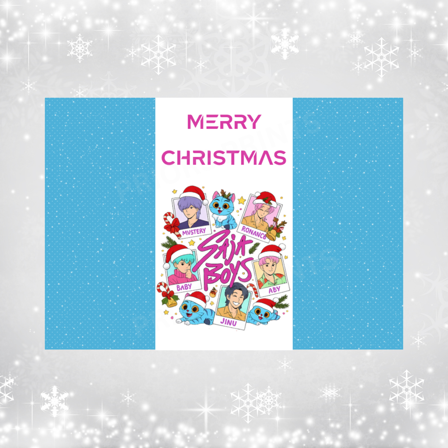 K Pop Demon Hunter Christmas Chocolate Bar Wrapper