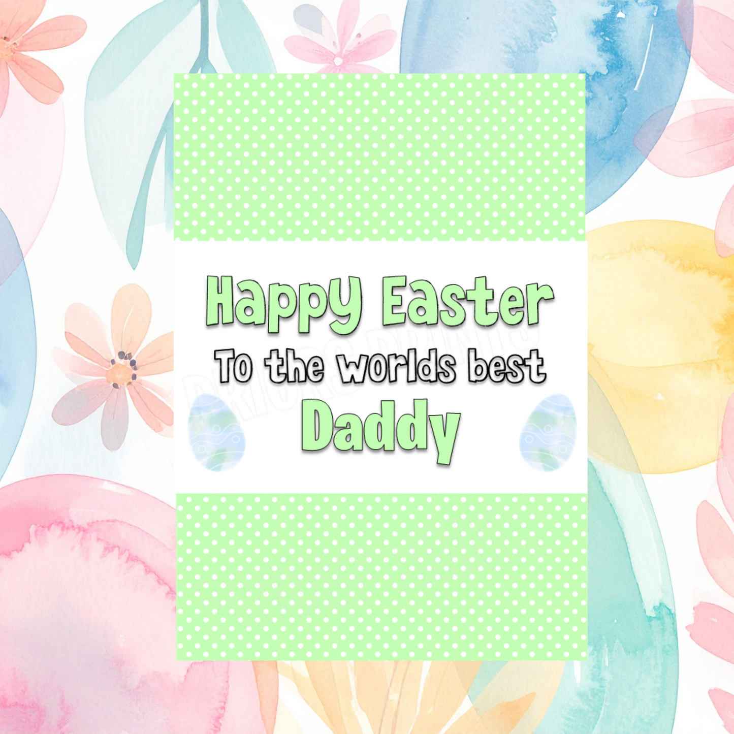 Worlds Best Family Member Easter Chocolate Bar Wrapper