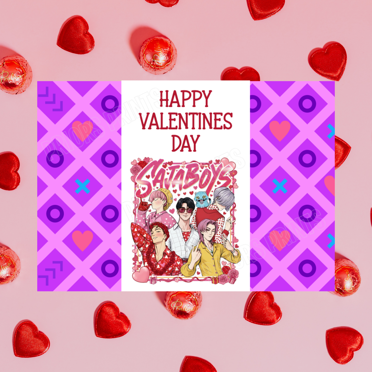 K-Pop demon Hunters Valentines Chocolate Bar Wrappers I Saja Boys I Jinu I Abs I Abby I Mystery I Romance I Baby i Huntrix