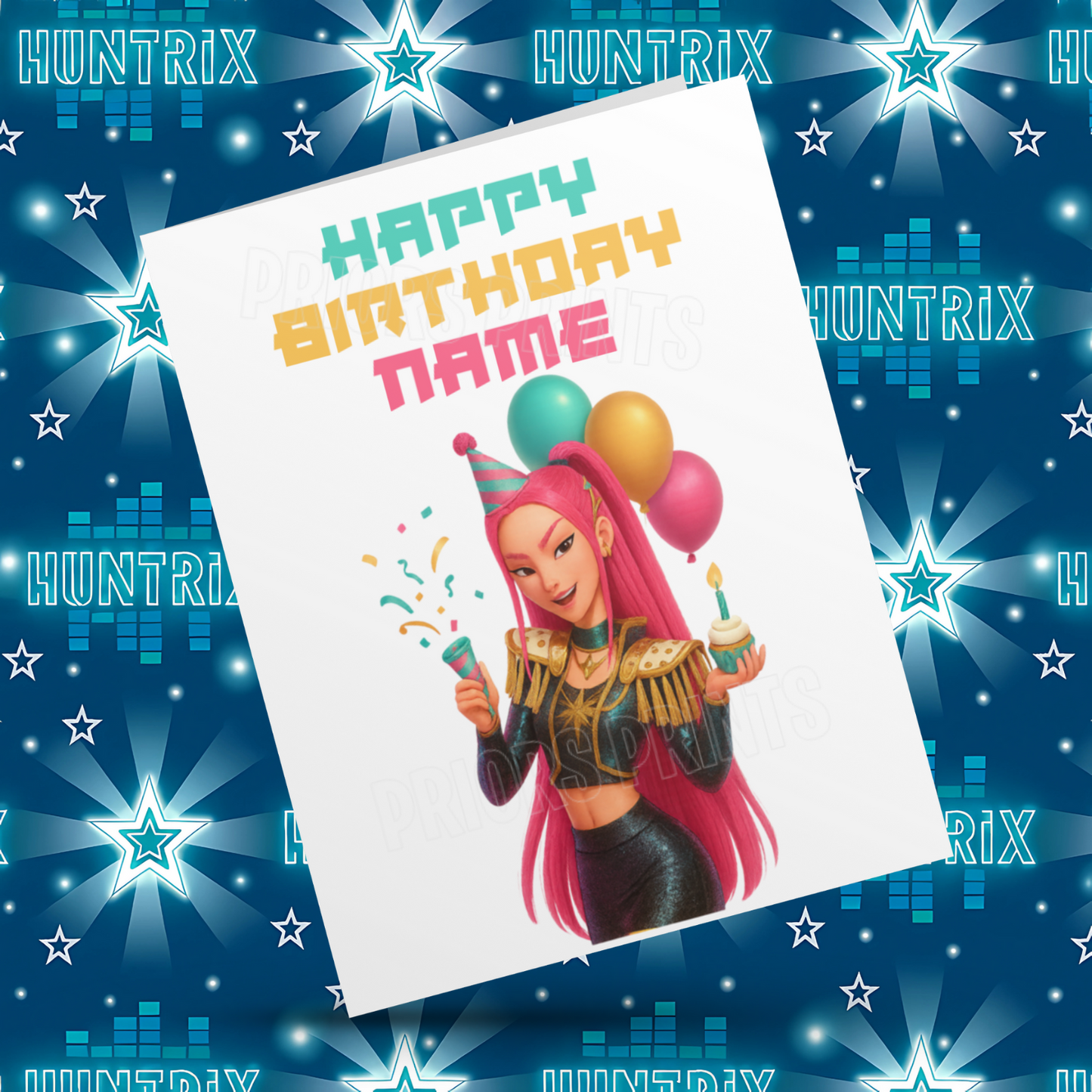 Personalised K Pop Demon Hunters Birthday Card