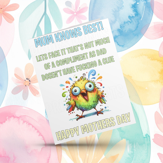 Funny Happy Mothers Day Card 8