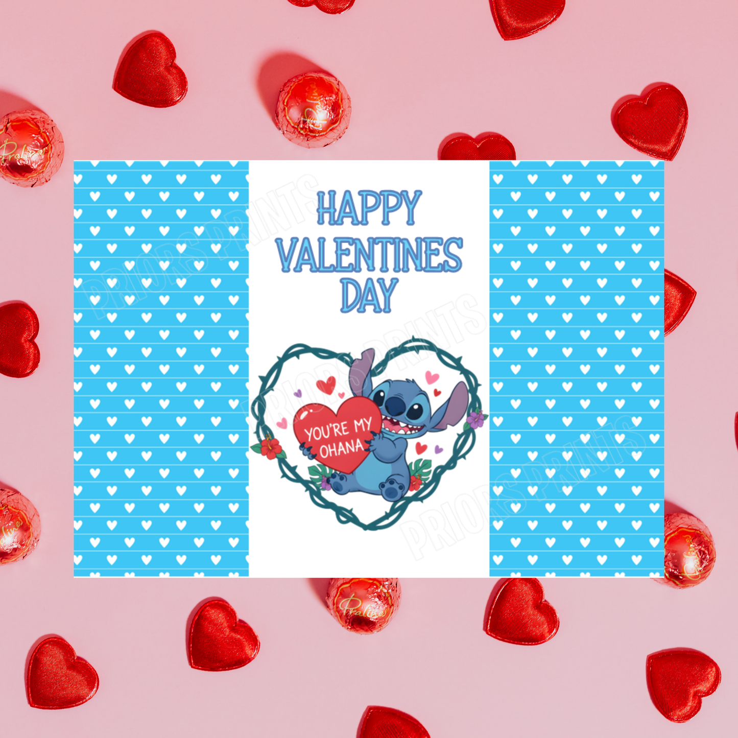 Lilo & Stitch Valentines Day Chocolate Bar Wrappers 2 I Stitch I Angel