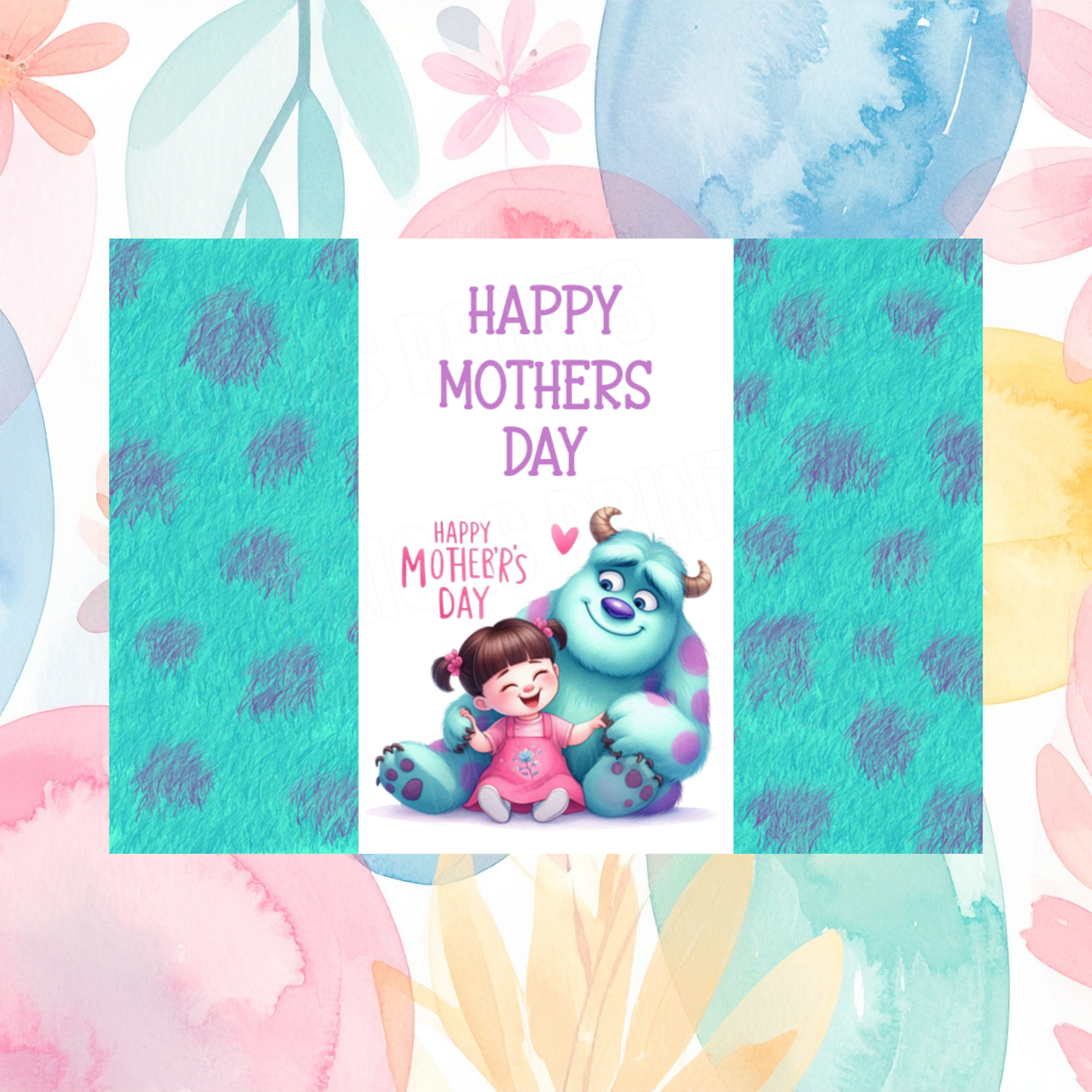 Mixed Disney Characters Happy Mothers Day Chocolate Bar Wrapper I Winnie The Pooh I Monsters Inc I Rapunzel