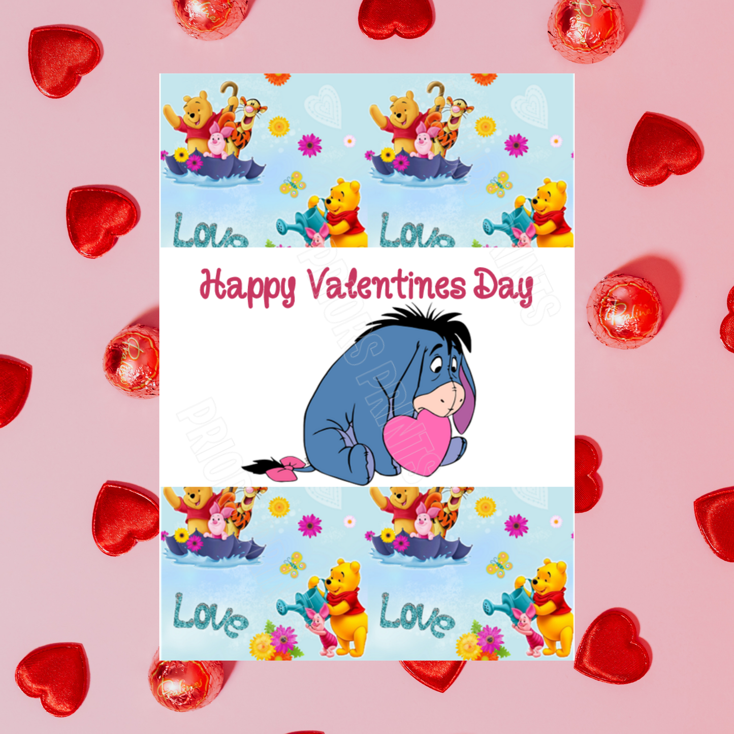 Winnie The Pooh Personalised Valentines Day Cards I Disney I Eeyore I Piglet I Tigger