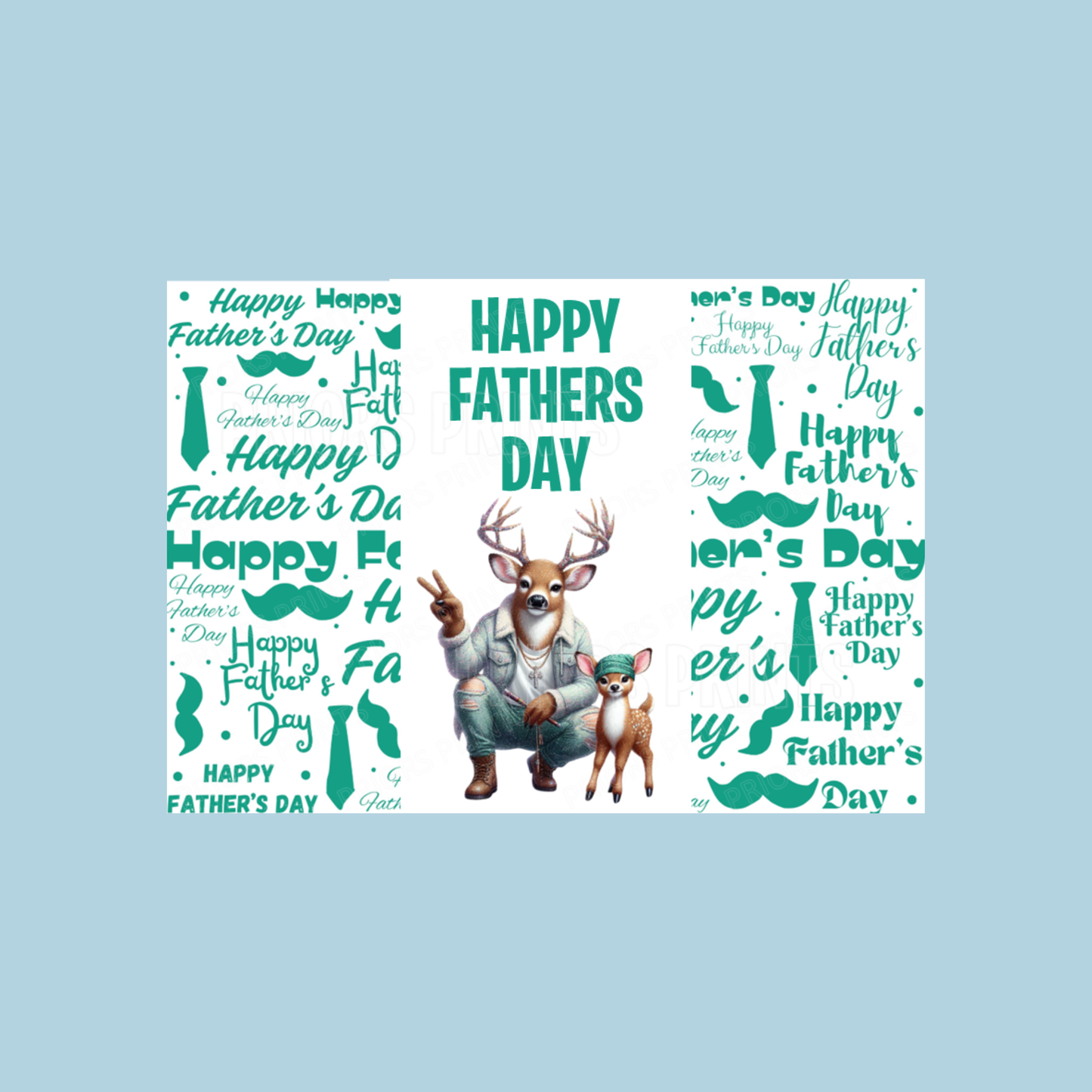 Father & Child Cool Animals Happy Fathers Day Chocolate Bar Wrapper