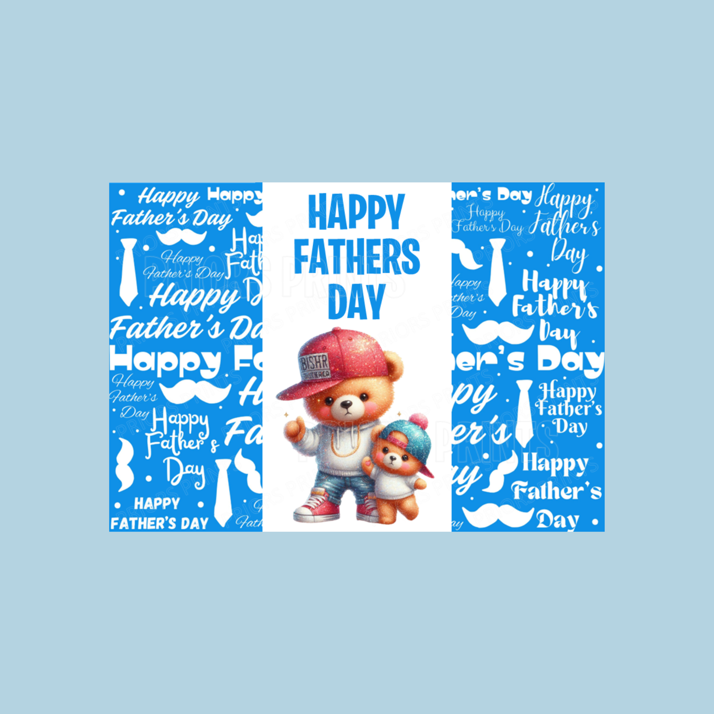 Father & Child Cool Animals Happy Fathers Day Chocolate Bar Wrapper