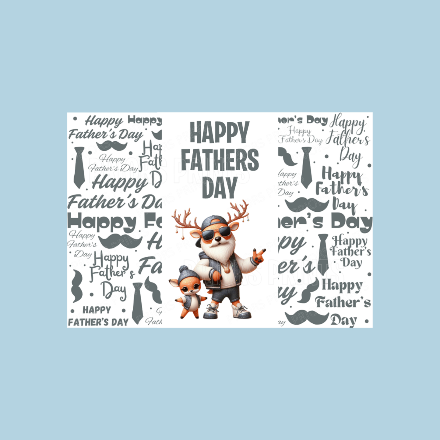 Father & Child Cool Animals Happy Fathers Day Chocolate Bar Wrapper